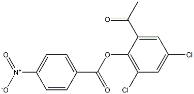 2-acetyl-4,6-dichlorophenyl 4-nitrobenzoate 结构式