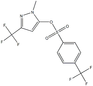 1-methyl-3-(trifluoromethyl)-1H-pyrazol-5-yl 4-(trifluoromethyl)benzene-1-sulfonate 结构式