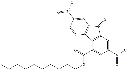 decyl 2,7-dinitro-9-oxo-9H-fluorene-4-carboxylate 结构式