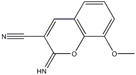 2-imino-8-methoxy-2H-chromene-3-carbonitrile 结构式