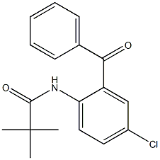 N1-(2-benzoyl-4-chlorophenyl)-2,2-dimethylpropanamide 结构式