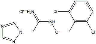 1-{[(2,6-dichlorobenzyl)oxy]amino}-2-(1H-1,2,4-triazol-1-yl)-1-ethaniminium chloride 结构式