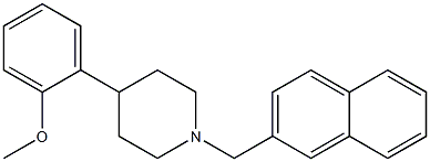 4-(2-methoxyphenyl)-1-(2-naphthylmethyl)piperidine 结构式