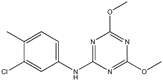 N2-(3-chloro-4-methylphenyl)-4,6-dimethoxy-1,3,5-triazin-2-amine 结构式