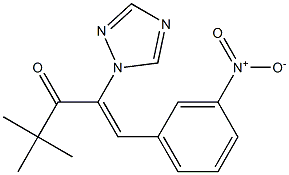 4,4-dimethyl-1-(3-nitrophenyl)-2-(1H-1,2,4-triazol-1-yl)pent-1-en-3-one 结构式