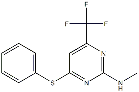 N-methyl-4-(phenylsulfanyl)-6-(trifluoromethyl)-2-pyrimidinamine 结构式