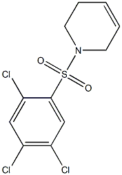 1-[(2,4,5-trichlorophenyl)sulfonyl]-1,2,3,6-tetrahydropyridine 结构式