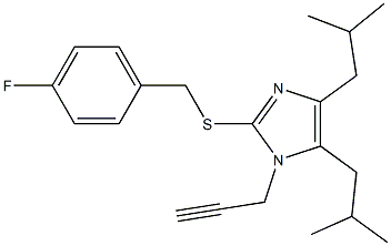 4,5-diisobutyl-1-(2-propynyl)-1H-imidazol-2-yl 4-fluorobenzyl sulfide 结构式
