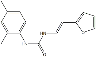 N-(2,4-dimethylphenyl)-N'-[2-(2-furyl)vinyl]urea 结构式