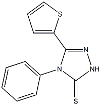 4-phenyl-5-(2-thienyl)-2,4-dihydro-3H-1,2,4-triazole-3-thione 结构式