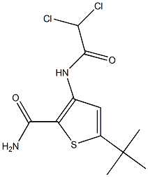 5-(tert-butyl)-3-[(2,2-dichloroacetyl)amino]thiophene-2-carboxamide 结构式