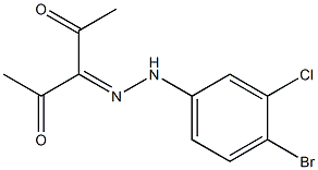3-[2-(4-bromo-3-chlorophenyl)hydrazono]pentane-2,4-dione 结构式
