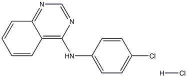 N4-(4-chlorophenyl)quinazolin-4-amine hydrochloride 结构式