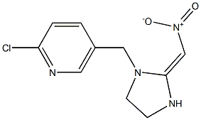 2-chloro-5-{[2-[(Z)-nitromethylidene]dihydro-1H-imidazol-1(3H)-yl]methyl}pyridine 结构式