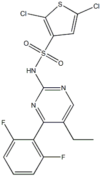 N3-[4-(2,6-difluorophenyl)-5-ethylpyrimidin-2-yl]-2,5-dichlorothiophene-3-sulfonamide 结构式
