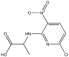 2-[(6-chloro-3-nitro-2-pyridinyl)amino]propanoic acid 结构式