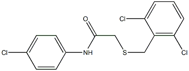 N1-(4-chlorophenyl)-2-[(2,6-dichlorobenzyl)thio]acetamide 结构式