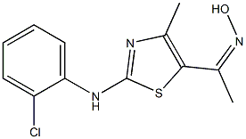 1-[2-(2-chloroanilino)-4-methyl-1,3-thiazol-5-yl]-1-ethanone oxime 结构式