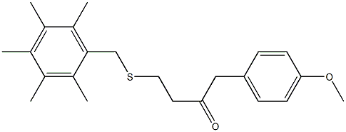 1-(4-methoxyphenyl)-4-[(2,3,4,5,6-pentamethylbenzyl)sulfanyl]-2-butanone 结构式