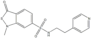 N6-[2-(4-pyridyl)ethyl]-1-methyl-3-oxo-1,3-dihydrobenzo[c]isothiazole-6-sulfonamide 结构式