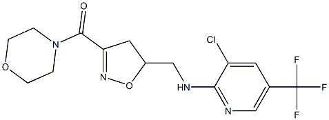 [5-({[3-chloro-5-(trifluoromethyl)-2-pyridinyl]amino}methyl)-4,5-dihydro-3-isoxazolyl](morpholino)methanone 结构式