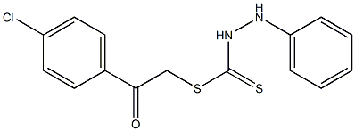 2-(4-chlorophenyl)-2-oxoethyl 2-phenylhydrazine-1-carbodithioate 结构式