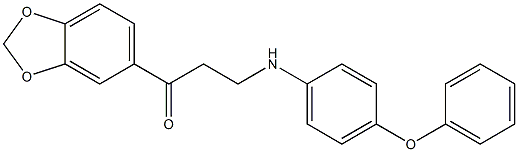 1-(1,3-benzodioxol-5-yl)-3-(4-phenoxyanilino)-1-propanone 结构式