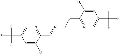 3-chloro-5-(trifluoromethyl)-2-pyridinecarbaldehyde O-{[3-chloro-5-(trifluoromethyl)-2-pyridinyl]methyl}oxime 结构式