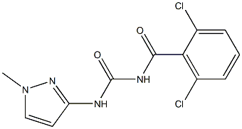 N-(2,6-dichlorobenzoyl)-N'-(1-methyl-1H-pyrazol-3-yl)urea 结构式