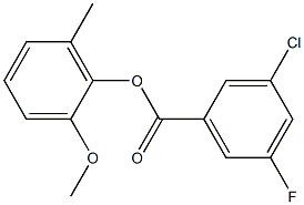 2-methoxy-6-methylphenyl 3-chloro-5-fluorobenzoate 结构式