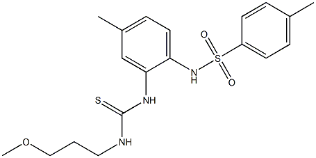 N1-[2-({[(3-methoxypropyl)amino]carbothioyl}amino)-4-methylphenyl]-4-methylbenzene-1-sulfonamide 结构式