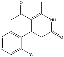 5-acetyl-4-(2-chlorophenyl)-6-methyl-3,4-dihydro-2(1H)-pyridinone 结构式