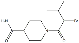 1-(2-bromo-3-methylbutanoyl)piperidine-4-carboxamide 结构式