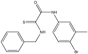 2-(benzylamino)-N-(4-bromo-3-methylphenyl)-2-thioxoacetamide 结构式