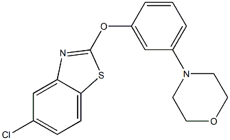 4-{3-[(5-chloro-1,3-benzothiazol-2-yl)oxy]phenyl}morpholine 结构式