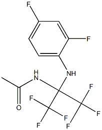 N1-[1-(2,4-difluoroanilino)-2,2,2-trifluoro-1-(trifluoromethyl)ethyl]acetamide 结构式