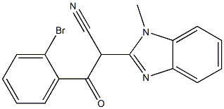 3-(2-bromophenyl)-2-(1-methyl-1H-benzo[d]imidazol-2-yl)-3-oxopropanenitrile 结构式