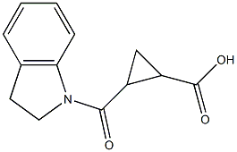 2-(2,3-dihydro-1H-indol-1-ylcarbonyl)cyclopropanecarboxylic acid 结构式