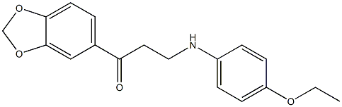 1-(1,3-benzodioxol-5-yl)-3-(4-ethoxyanilino)-1-propanone 结构式