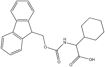 2-cyclohexyl-2-{[(9H-fluoren-9-ylmethoxy)carbonyl]amino}acetic acid 结构式
