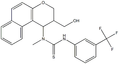 N-[2-(hydroxymethyl)-2,3-dihydro-1H-benzo[f]chromen-1-yl]-N-methyl-N'-[3-(trifluoromethyl)phenyl]thiourea 结构式