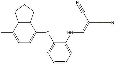 2-[({2-[(7-methyl-2,3-dihydro-1H-inden-4-yl)oxy]-3-pyridyl}amino)methylidene]malononitrile 结构式