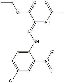 ethyl 2-(acetylamino)-2-[(Z)-2-(4-chloro-2-nitrophenyl)hydrazono]acetate 结构式