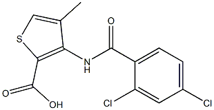 3-[(2,4-dichlorobenzoyl)amino]-4-methyl-2-thiophenecarboxylic acid 结构式