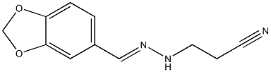 3-[2-(1,3-benzodioxol-5-ylmethylidene)hydrazino]propanenitrile 结构式