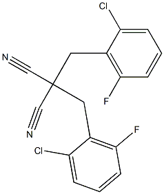 2,2-di(2-chloro-6-fluorobenzyl)malononitrile 结构式