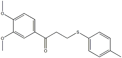 1-(3,4-dimethoxyphenyl)-3-[(4-methylphenyl)sulfanyl]-1-propanone 结构式