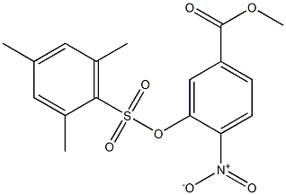 methyl 3-[(mesitylsulfonyl)oxy]-4-nitrobenzenecarboxylate 结构式