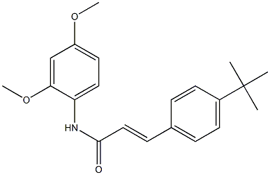 N1-(2,4-dimethoxyphenyl)-3-[4-(tert-butyl)phenyl]acrylamide 结构式