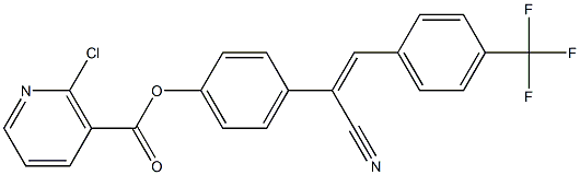4-{1-cyano-2-[4-(trifluoromethyl)phenyl]vinyl}phenyl 2-chloronicotinate 结构式